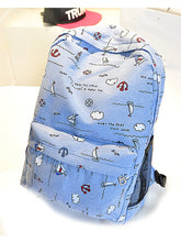 Korean style cute graffiti anime zipper school canvas bags teen girls large backpack notebook travel red mochilas women female