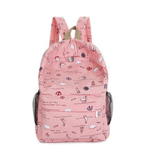 Korean style cute graffiti anime zipper school canvas bags teen girls large backpack notebook travel red mochilas women female